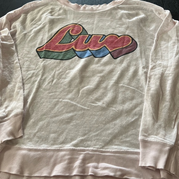 Wildfox Pink 'Luv' Graphic Sweatshirt - Picture 1 of 2